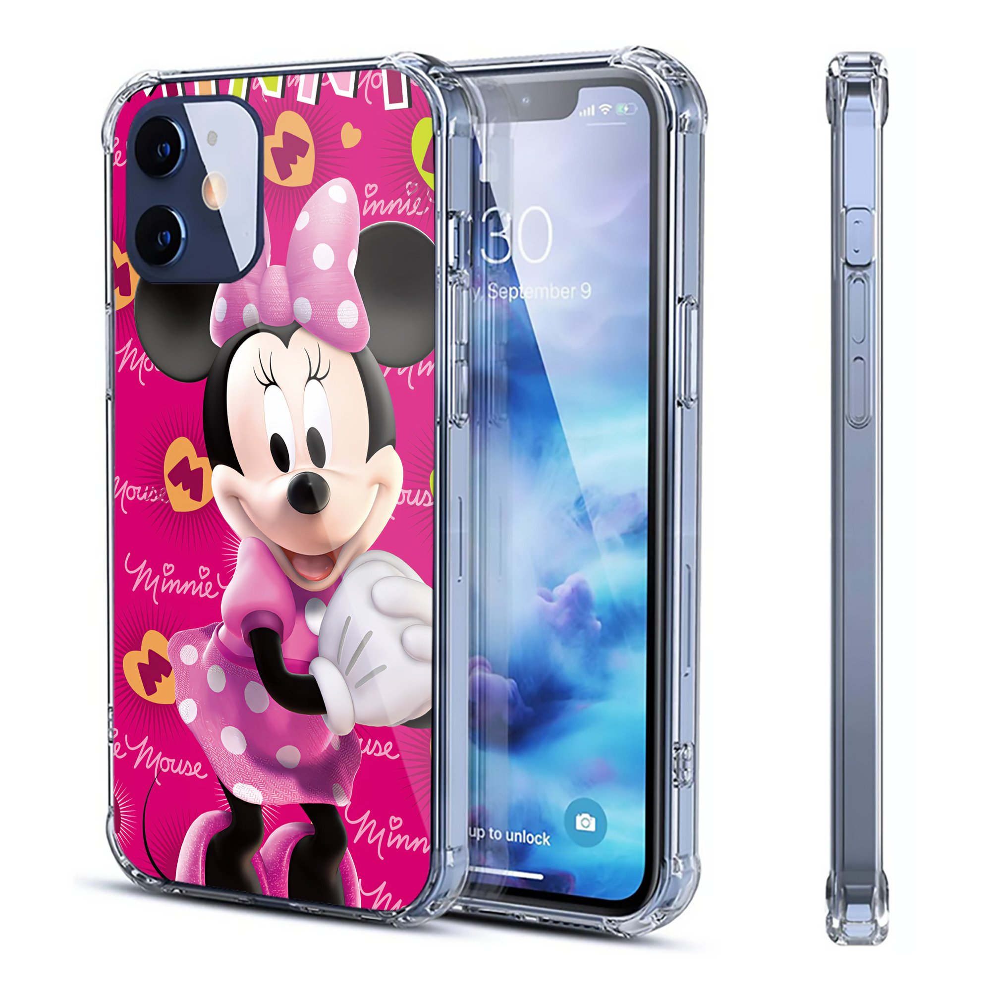 （画像用） ミッキーマウス Mickey Mouse 【iPhone 12シリーズ対応】透明スマホケース（クリアソフトケース）